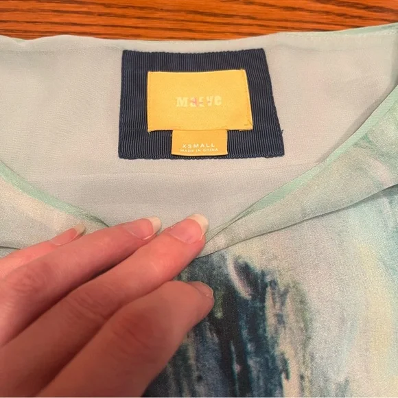 Anthropologie Maeve Painted 100% Silk Watercolor Tunic Dress Size XS - Picture 13 of 14